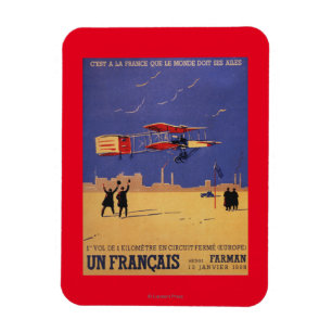 Magnet Flexible Henry Farman vole chez Issy-les-Moulineaux