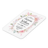 Magnet Flexible Herbes Roses Fleurs Fleurs Fleurs Sauvez La Date M (Côté Gauche)