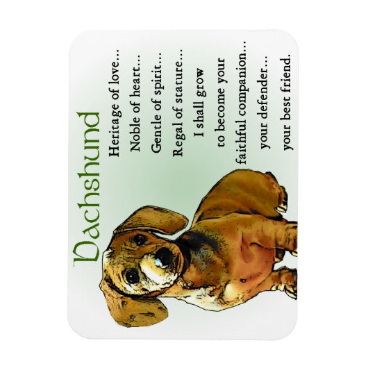 Magnet Flexible Héritage de Dachshund (Vertical)
