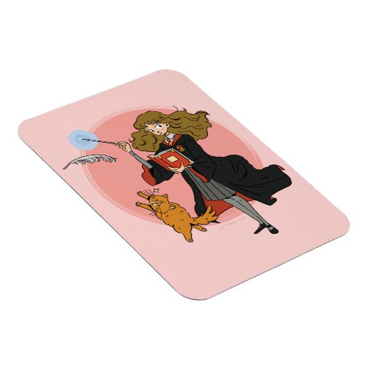 Magnet Flexible Hermione et Crookshanks Wingardium Leviosa (Côté Droit)