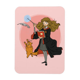 Magnet Flexible Hermione et Crookshanks Wingardium Leviosa