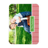 Magnet Flexible Herringbone Vacances Monogramme Magnat photo (Vertical)