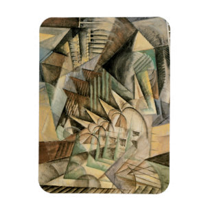 Magnet Flexible Heure de pointe, New York par Max Weber, Cubisme V
