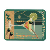 Magnet Flexible Heure du cocktail design milieu de siècle (Horizontal)
