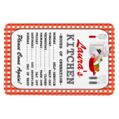 Magnet Flexible Heures de cuisine (personnalisées) (Horizontal)