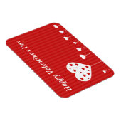 Magnet Flexible Heureuse Sainte-Valentin Beau Coeurs blancs rouges (Côté Droit)
