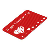 Magnet Flexible Heureuse Sainte-Valentin Beau Coeurs blancs rouges (Côté Gauche)