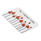 Magnet Flexible Heureuse Sainte-Valentin des Coeurs d'aquarelle ro (Côté Droit)