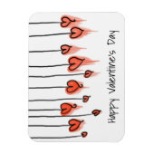 Magnet Flexible Heureuse Sainte-Valentin des Coeurs d'aquarelle ro (Vertical)