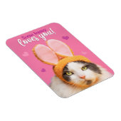 Magnet Flexible Heureuse Sainte-Valentin Drôle Chat dans les oreil (Côté Droit)