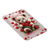 Magnet Flexible Heureuse Sainte-Valentin Teddy Bear Love Hearts (Côté Droit)