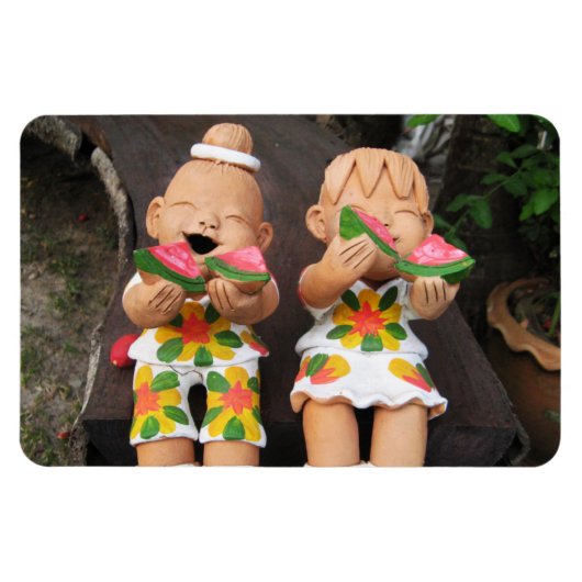 Magnet Flexible Heureux amis de la pastèque (Horizontal)