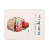 Magnet Flexible Heureux dire fraise Cupcake Sweet Dessert (Horizontal)