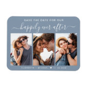 Magnet Flexible Heureux Jamais Après Photo Dusty Blue Enregistrer (Horizontal)