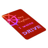 Magnet Flexible Hey Capitaine de croisière humoristique (Côté Droit)