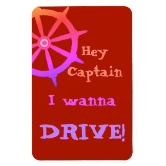 Magnet Flexible Hey Capitaine de croisière humoristique