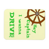 Magnet Flexible Hey Capitaine Humorisant Jaune (Horizontal)