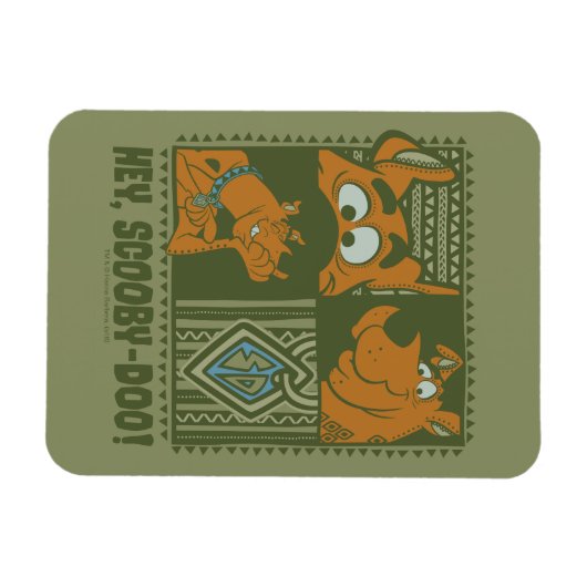 Magnet Flexible Hey Scooby-Doo Carré tribal Graphic (Horizontal)