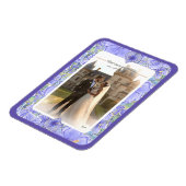 Magnet Flexible Hibiscus & dentelle BLEU (Côté Gauche)