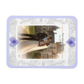 Magnet Flexible Hibiscus & dentelle BLEU (Horizontal)