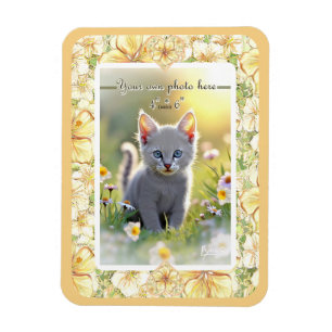 Magnet Flexible Hibiscus & dentelle JAUNE