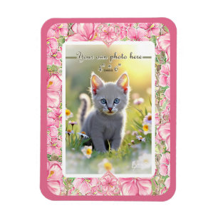 Magnet Flexible Hibiscus & dentelle PINK