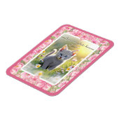 Magnet Flexible Hibiscus & dentelle PINK (Côté Gauche)