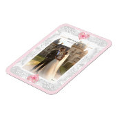 Magnet Flexible Hibiscus & dentelle PINK (Côté Gauche)
