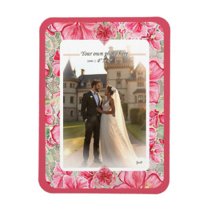 Magnet Flexible Hibiscus & dentelle RED