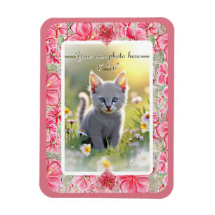 Magnet Flexible Hibiscus & dentelle RED