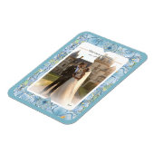 Magnet Flexible Hibiscus & dentelle TURQUOISE (Côté Gauche)