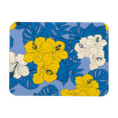 Magnet Flexible Hibiscus fleurs et feuilles (Horizontal)