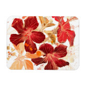 Magnet Flexible Hibiscus flower - watercolor paint 2 (Horizontal)