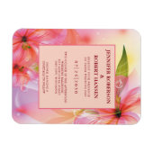 Magnet Flexible Hibiscus rose Floral Mariage Invitation flexible (Horizontal)