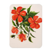 Magnet Flexible Hibiscus rouge chaud (Vertical)