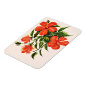 Magnet Flexible Hibiscus rouge chaud (Côté Gauche)