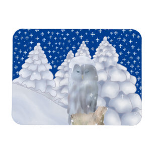 Magnet Flexible Hibou dans la neige