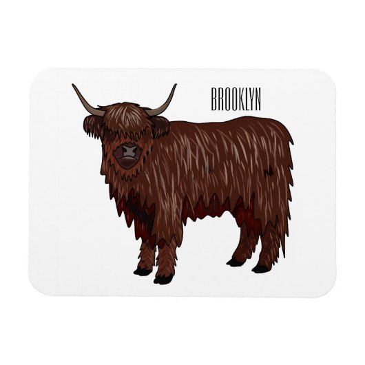 Magnet Flexible Highland cow (Horizontal)