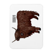 Magnet Flexible Highland cow (Vertical)