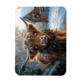 Magnet Flexible Highland Cow Rustic Barnyard Noël flexible (Vertical)