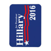 Magnet Flexible Hillary Clinton pour le président 2016 Premium Mag (Vertical)