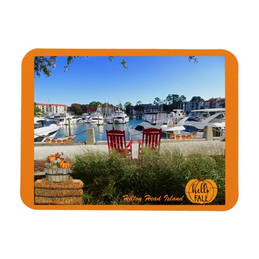 Magnet Flexible Hilton Head Island Harbour Town Marina Bonjour Aut (Horizontal)