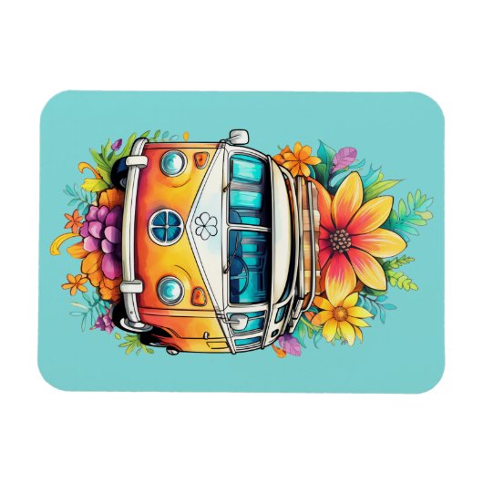 Magnet Flexible Hippie Van (Horizontal)