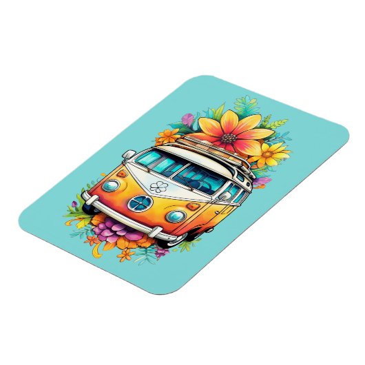 Magnet Flexible Hippie Van (Côté Gauche)
