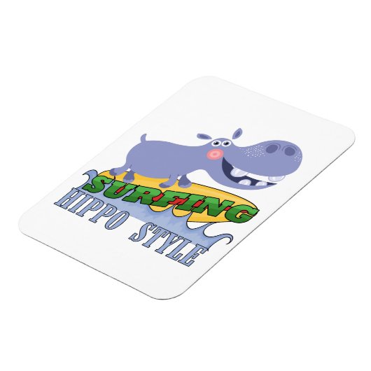 Magnet Flexible Hippopotame de surfer (Côté Gauche)