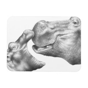 Magnet Flexible Hippopotame et aimant de prime de bébé