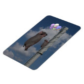 Magnet Flexible Hippopotame volant (Côté Gauche)