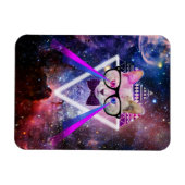 Magnet Flexible Hipster galaxy cat (Horizontal)