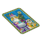 MAGNET FLEXIBLE HISS N'FITZ CHATS SHOPPPPING NOËL, ARBRE DE PLUIE (Côté Droit)