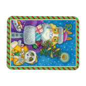 MAGNET FLEXIBLE HISS N'FITZ CHATS SHOPPPPING NOËL, ARBRE DE PLUIE (Horizontal)